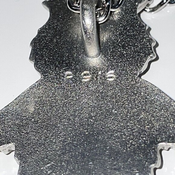 Reed and Barton Owl Pendant Necklace Blue Swirl Jelly Belly Pewter Bird Boxed N8 - Picture 8 of 16